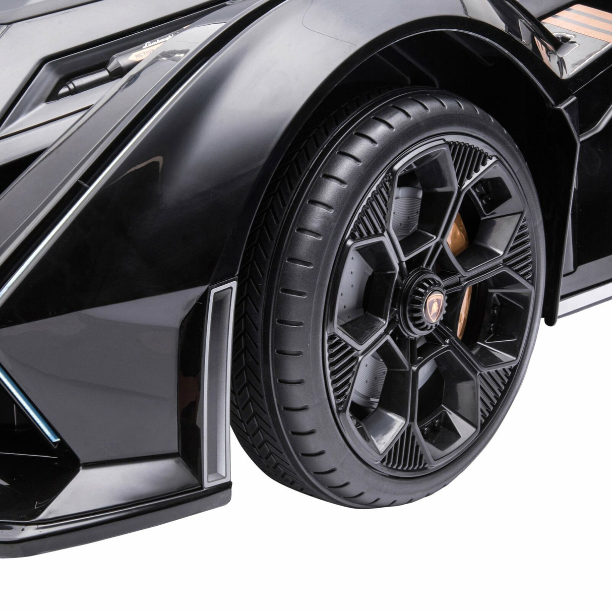 12V Black Lamborghini GT Kids Ride-On Sports Car with Remote Control