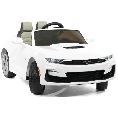 12V Chevrolet Camaro SS Ride-On Car with EVA Rubber Tires, Open Doors, 3 Speeds, and Remote Control