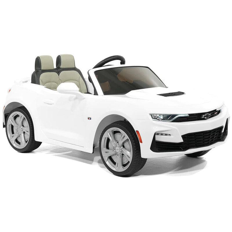 12V Chevrolet Camaro SS Ride-On Car with EVA Rubber Tires, Open Doors, 3 Speeds, and Remote Control