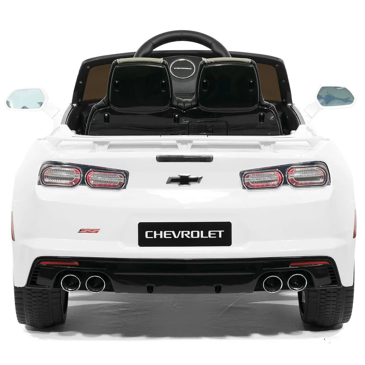 12V Chevrolet Camaro SS Ride-On Car with EVA Rubber Tires, Open Doors, 3 Speeds, and Remote Control