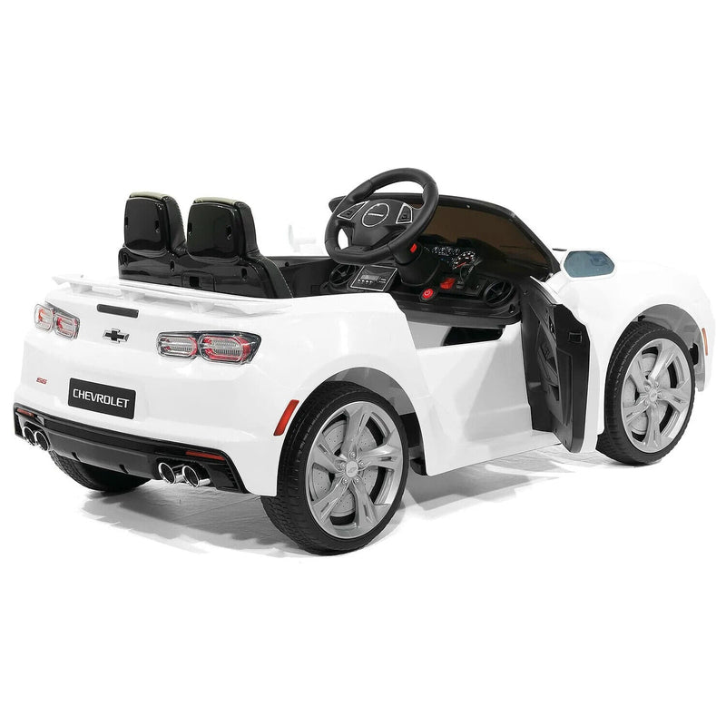 12V Chevrolet Camaro SS Ride-On Car with EVA Rubber Tires, Open Doors, 3 Speeds, and Remote Control