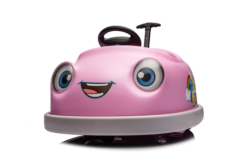 12V Dual Drive Electric Ride-On Bumper Car for Kids with Pushrod and Dinner Plate Design