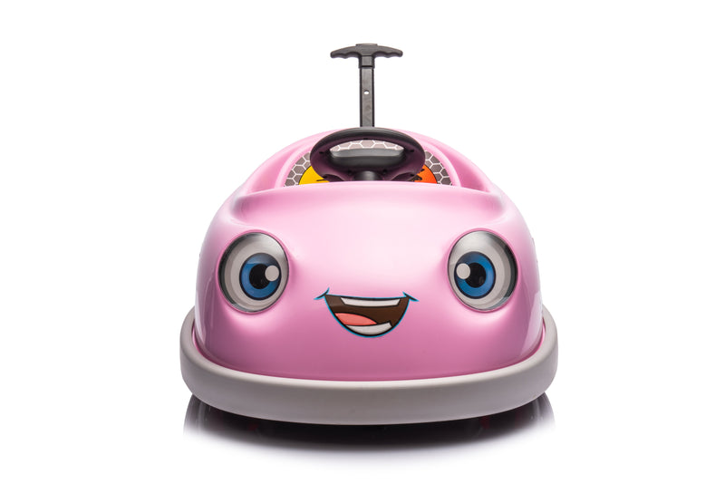 12V Dual Drive Electric Ride-On Bumper Car for Kids with Pushrod and Dinner Plate Design