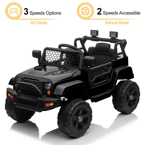 12V Dual Drive Jeep Ride On Car with Remote Control - Perfect Gift for Kids!
