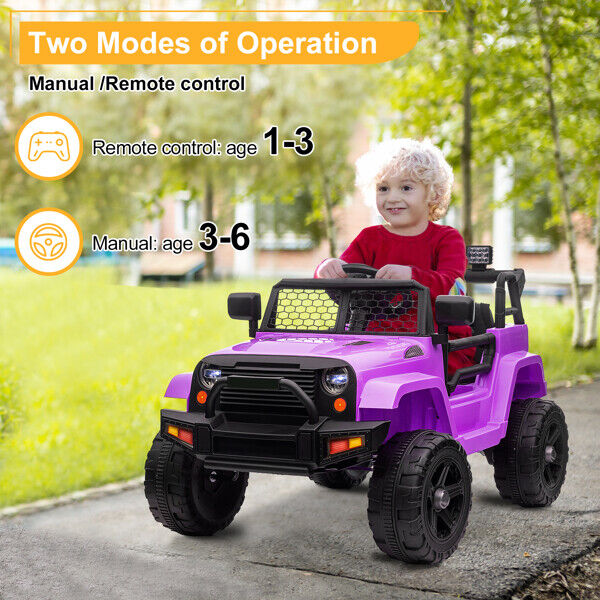12V Dual Drive Jeep Ride On Car with Remote Control - Perfect Gift for Kids!