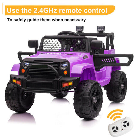 12V Dual Drive Jeep Ride On Car with Remote Control - Perfect Gift for Kids!