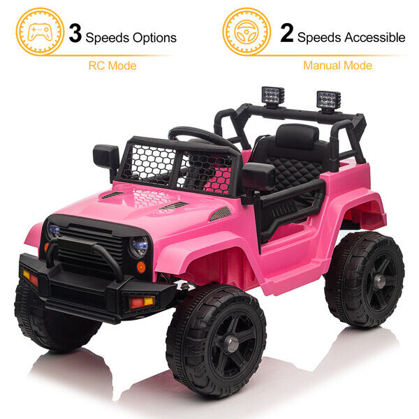 12V Dual Drive Jeep Ride On Car with Remote Control - Perfect Gift for Kids!
