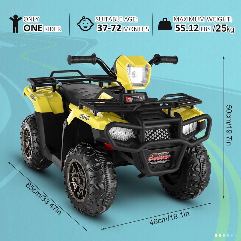 12V Electric ATV Car for Kids with Music, Headlights, and MP3 Player