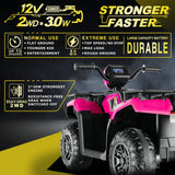 Electric 4-Wheeler Quad for Kids with 12V Battery and Dual 30W Motors