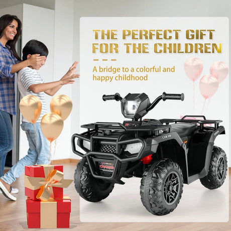 Electric 4-Wheeler Quad for Kids with 12V Battery and Dual 30W Motors