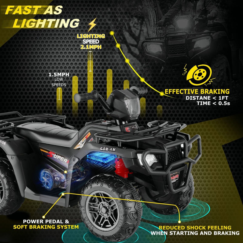 12V Battery Powered Electric ATV Quad Ride-On Car for Kids - Fun and Adventure on Wheels!