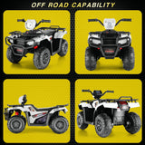 12V Quad for Kids with LED Lights and Dual Speed Options
