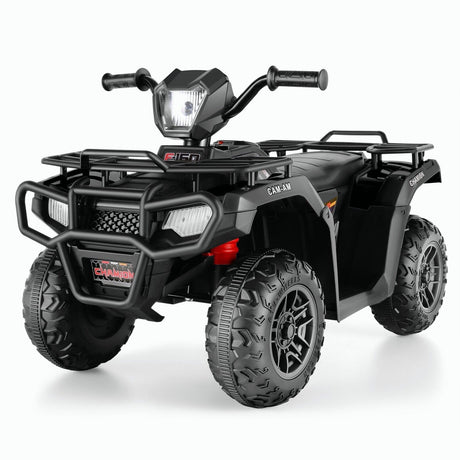 12V Quad for Kids with LED Lights and Dual Speed Options