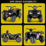 12V Quad for Kids with LED Lights and Dual Speed Options