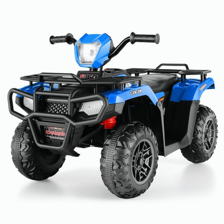 12V Quad for Kids with LED Lights and Dual Speed Options