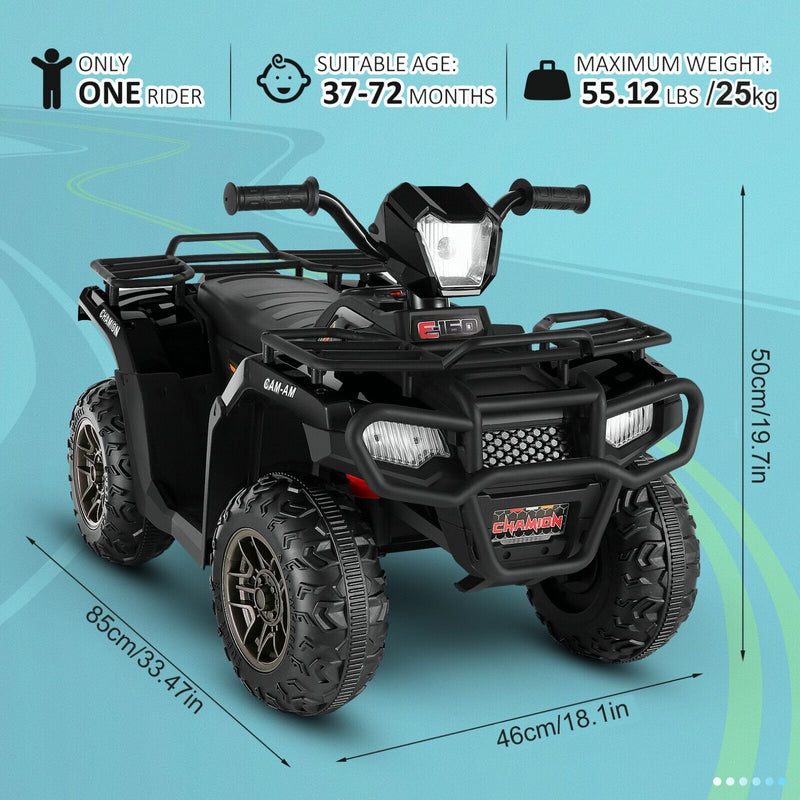 12V Electric ATV Ride-On Toy Car with USB/MP3 for Kids Ages 3-6