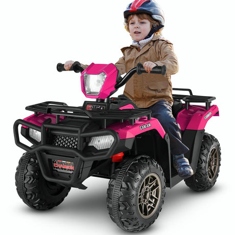 12V Electric Ride-On ATV Toy Car with USB/MP3, 4 Wheels for Kids Ages 3-6