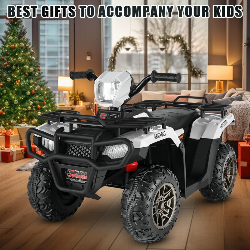 12V Electric Ride-On ATV Toy Car with USB/MP3, 4 Wheels for Kids Ages 3-6