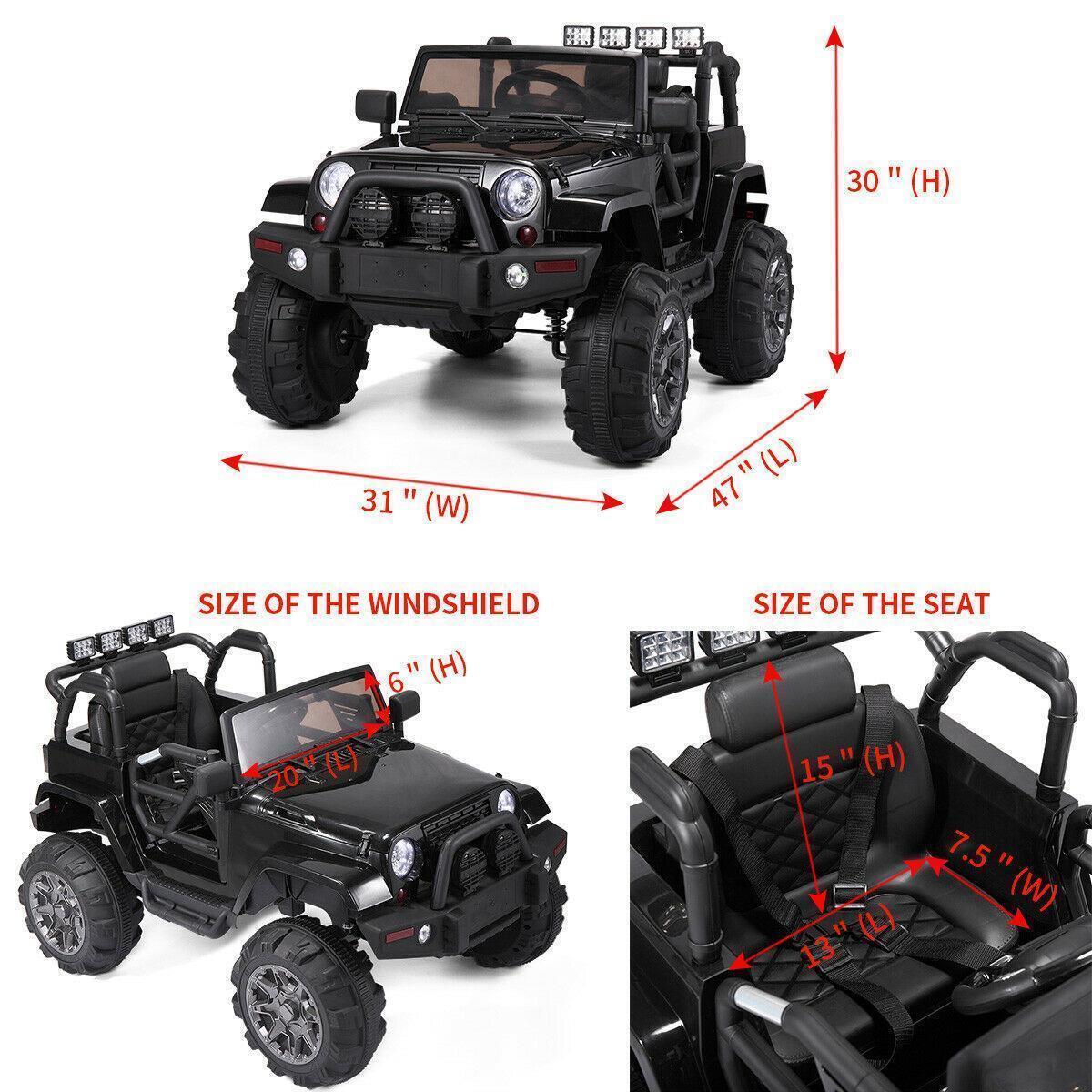 12V Electric Battery Powered Kids Ride-On Truck with Remote Control - Suitable for Ages 3-8