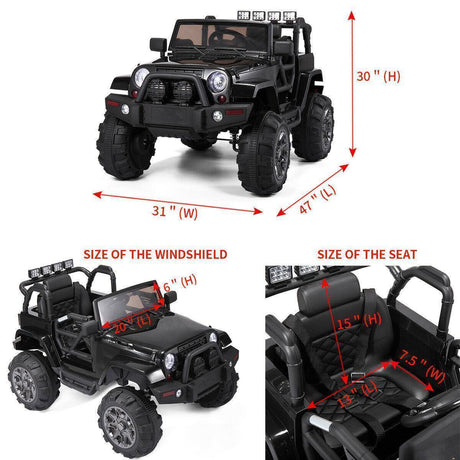 12V Electric Battery Powered Kids Ride-On Truck with Remote Control - Suitable for Ages 3-8