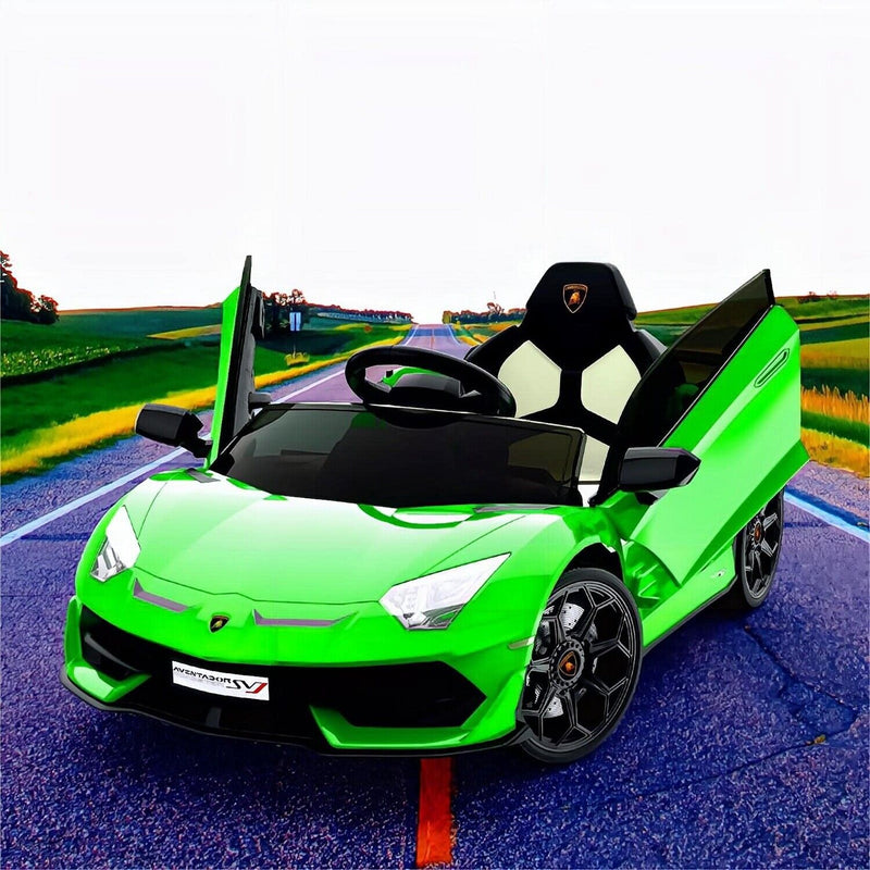 12V Electric Battery Powered Sports Car for Kids with Remote Control - Green