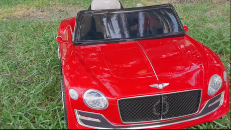 12V Electric Bentley Style Kid Ride-On Car with Remote Control and LED Lights in Green
