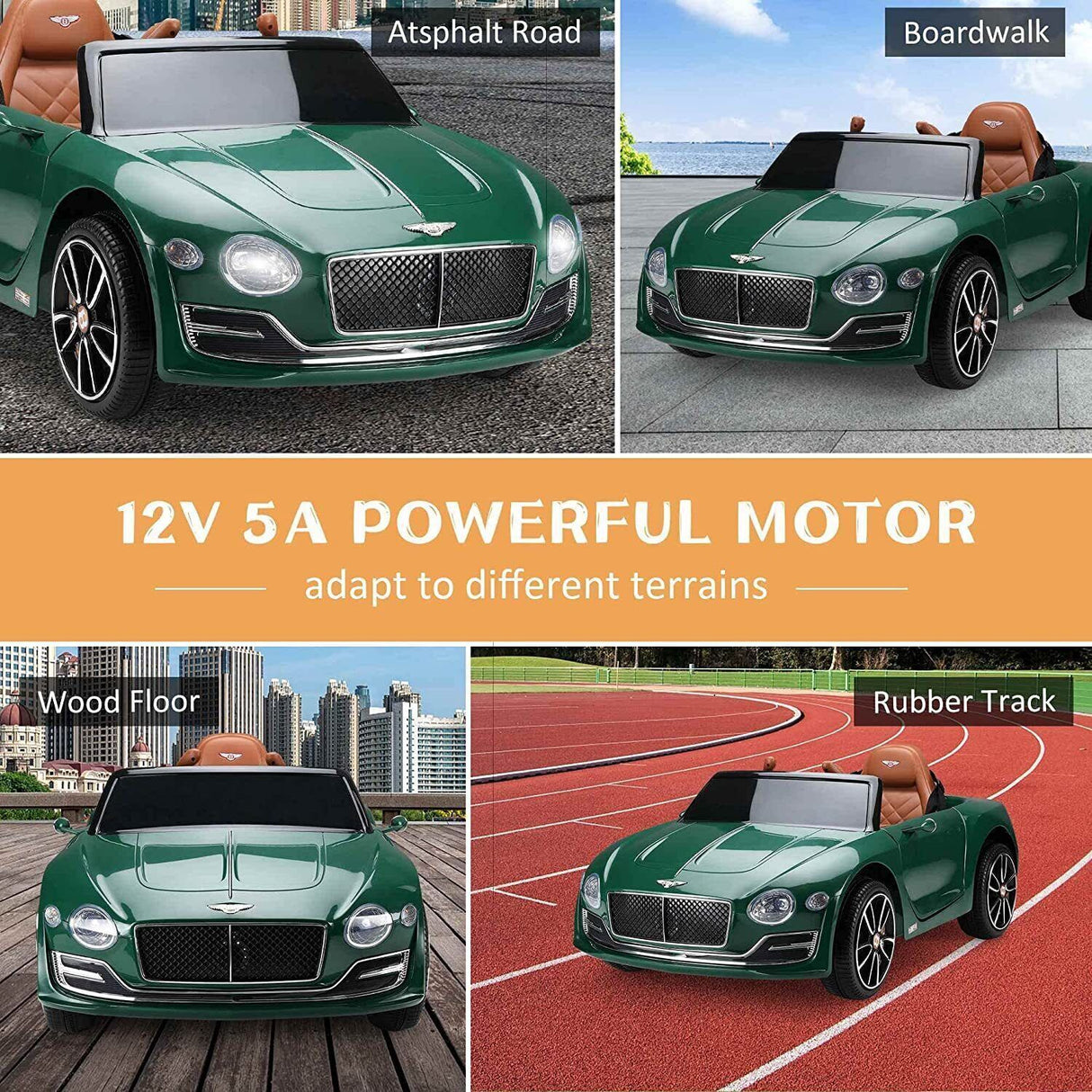 12V Electric Bentley Style Kids Ride-On Car with Remote Control - Perfect Gift for Children