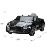 12V Electric Bentley Style Ride On Car for Kids with Remote Control and AUX