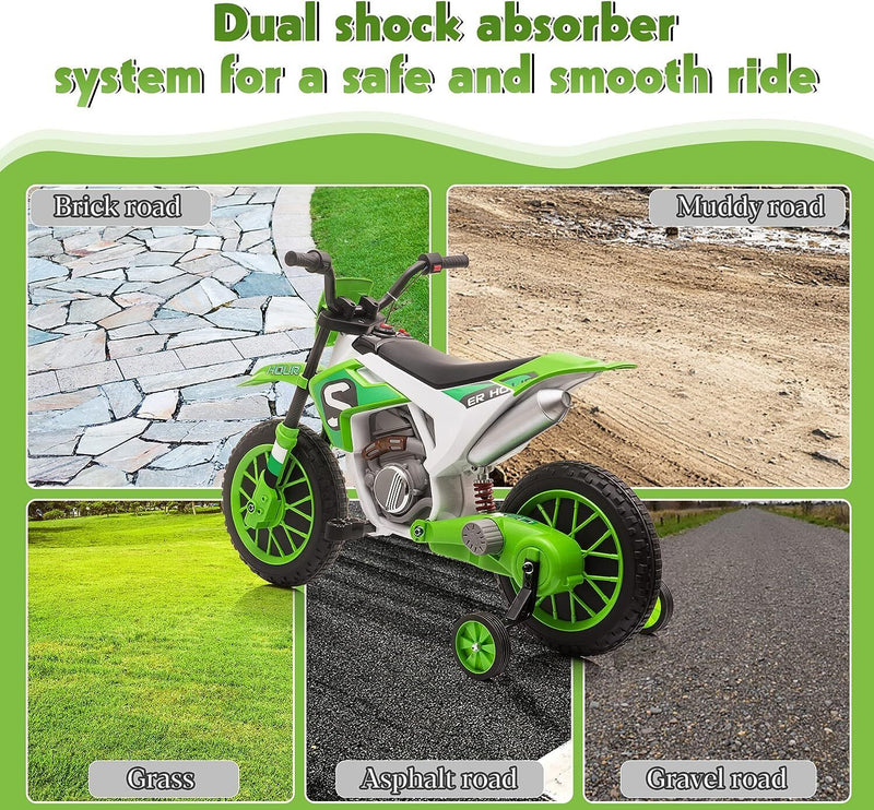12V Electric Dirt Bike Ride-On Toy for Kids - Battery Powered Motorbike