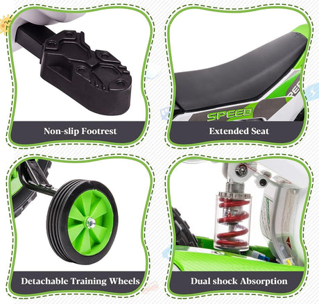 12V Electric Dirt Bike Ride-On Toy for Kids - Battery Powered Motorbike