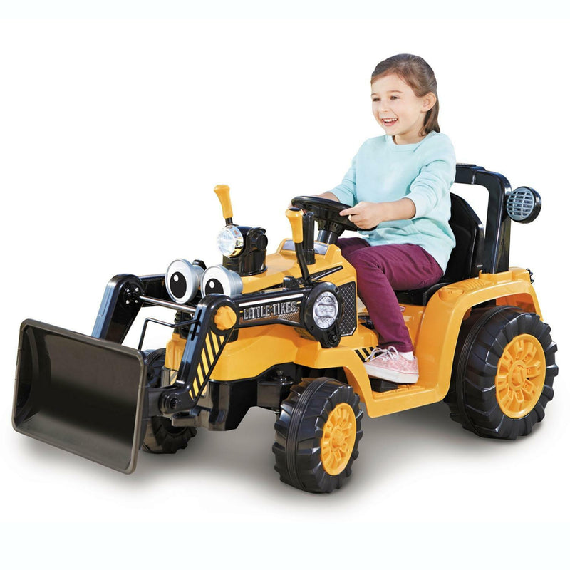 12V Electric Excavator Digger Scooper Ride-On Toy for Kids - Gender-Neutral Design