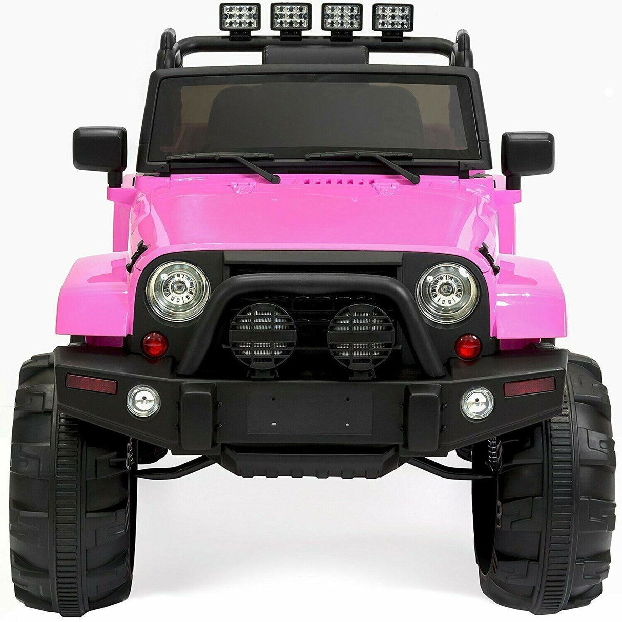 12V Electric Jeep Ride-On Toy with Remote Control and Lights for Toddlers