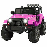 12V Electric Jeep Ride-On Toy with Remote Control and Lights for Toddlers