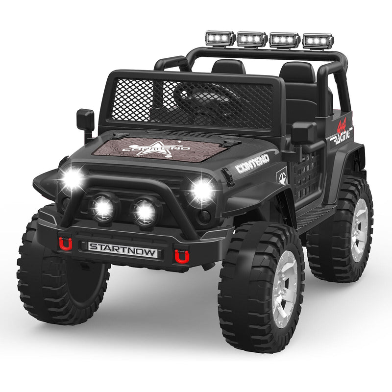 12V Electric Jeep Toy Car for Kids with LED Lights, MP3 Player, and Remote Control - Perfect Gift for Boys and Girls