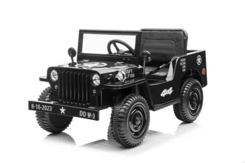 12V Electric Jeep with Bluetooth MP3, Rubber EVA Tires, and Remote Control in Tan, Black, and Green