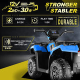 12V Electric Kids ATV Quad Car - Black, Suitable for Ages 3-6 Years
