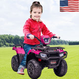 12V Electric ATV Quad for Kids Ages 3-6 in Sleek Black Design