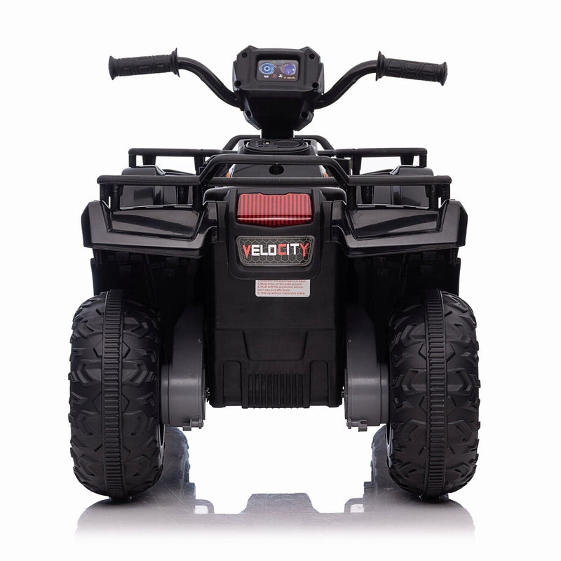 12V Electric ATV Quad for Kids Ages 3-6 in Sleek Black Design