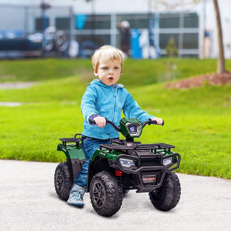 12V Electric ATV Quad for Kids Ages 3-6 in Sleek Black Design