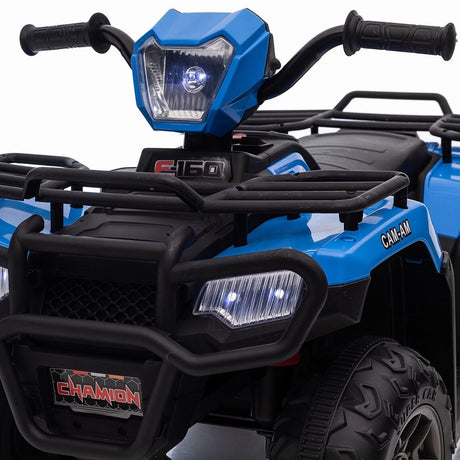 12V Electric Ride-On ATV for Kids 3-6 Years Old - Black Quad Truck with Battery Power