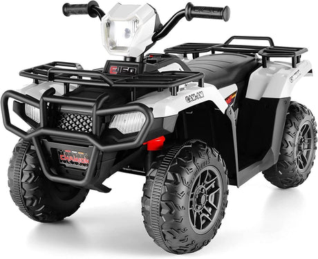 12V Electric Ride-On ATV for Kids 3-6 Years Old - Black Quad Truck with Battery Power