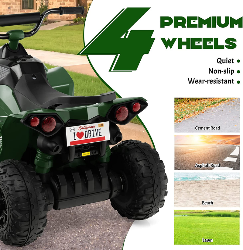 12V Electric Kids ATV with High/Low Speed and Treaded Tires