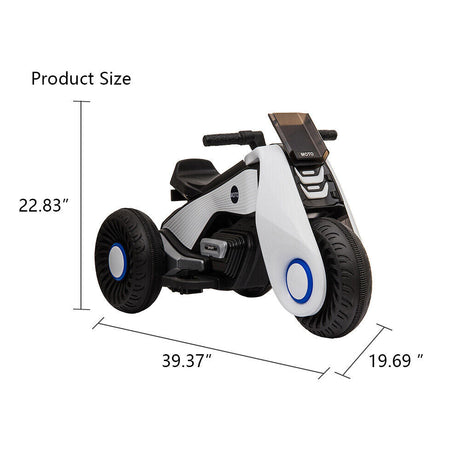12V Electric Kids Motorbike with Training Wheels and MP3 Player