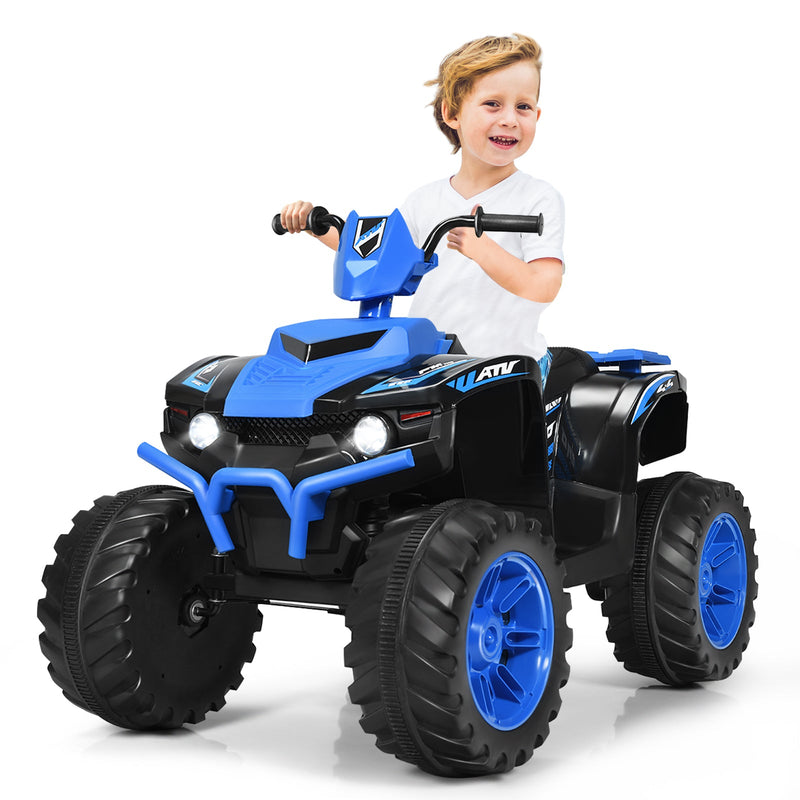 12V Electric Kids Quad ATV Ride On Car with LED Lights - The Perfect Ride for Your Little One!