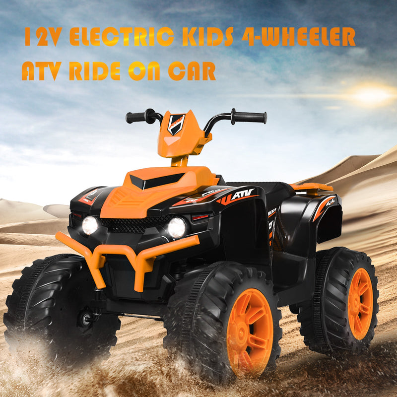 12V Electric Kids Quad ATV Ride On Car with LED Lights - The Perfect Ride for Your Little One!