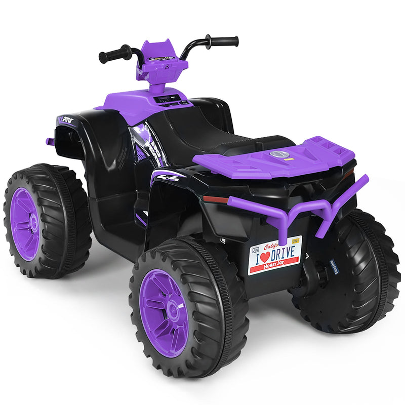 12V Electric Kids Quad ATV Ride On Car with LED Lights - The Perfect Ride for Your Little One!