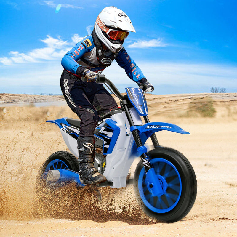 12V Electric Kids Ride On Dirt Bike with Training Wheels - Motorbike Fun for Little Riders