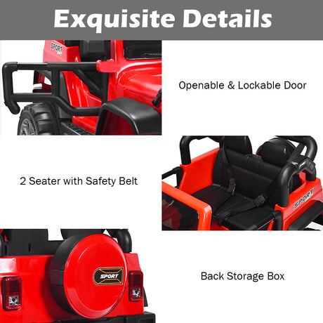 12V Electric Kids Ride On Jeep Car with Remote Control - Perfect for Little Adventurers!