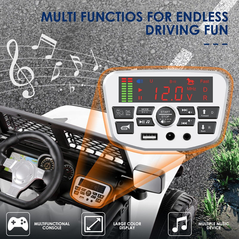 12V Electric Ride On Truck for Kids with Remote Control and MP3 Player - Powerful Battery-Powered Fun!