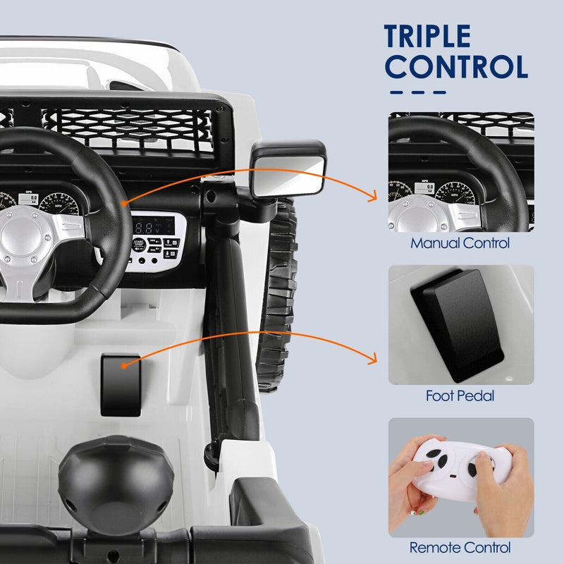 12V Electric Ride On Truck for Kids with Remote Control and MP3 Player